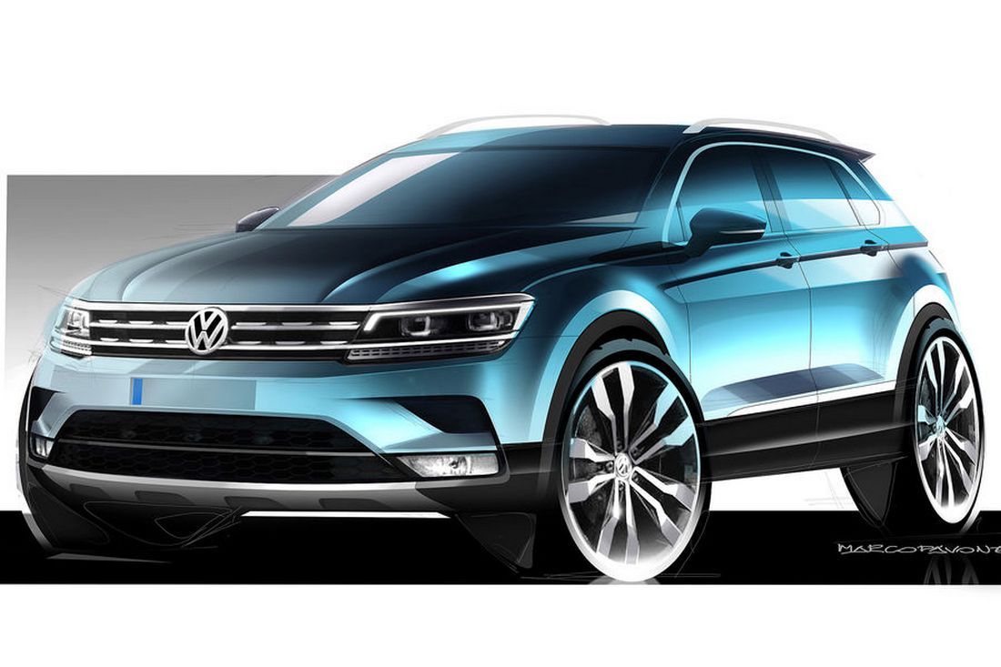 Volkswagen начал рассекречивать Tiguan следующего поколения