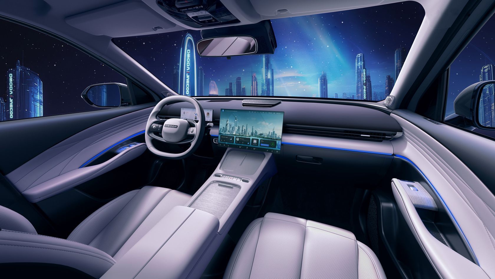 OMODA раскрывает подробности интерьера и цветов кроссовера C7