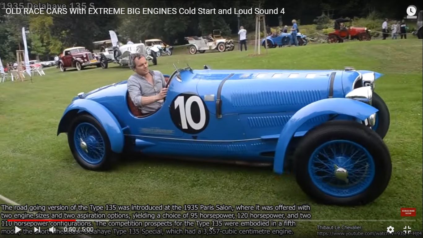 Видео о рычащих старых гоночных автомобилях